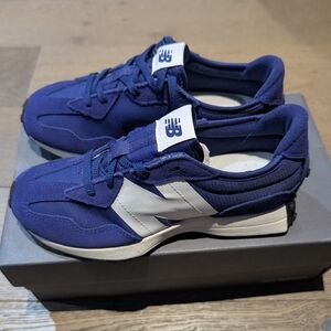 New Balance 327 Blue and White Sneakers